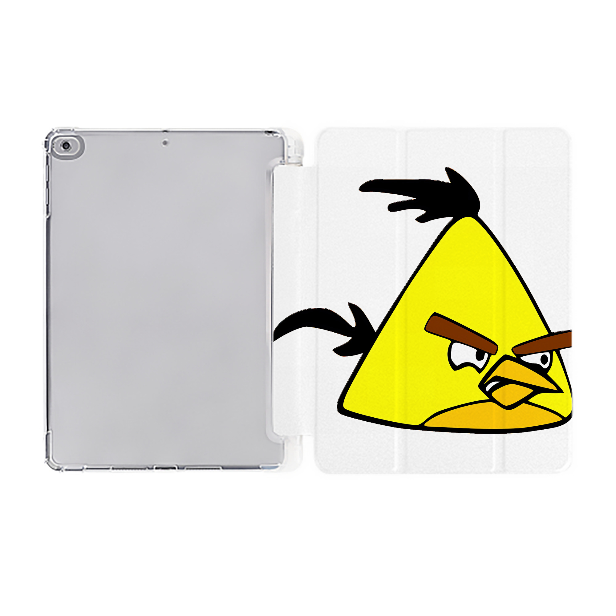 （画像用） Angry Birds アングリーバード IPad ケース ペン収納付き 三つ折りスタンド PUレザー×シリコン 対応機種9.5/10.5/10.9インチ